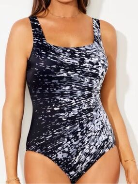 NWT Swimsuits For All One Piece Plus Size 22 Swimsuit Squareneck Chlorine Resist